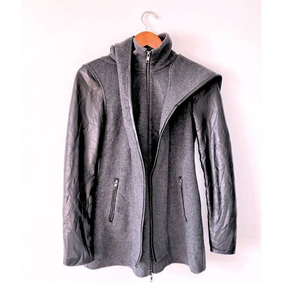 Mackage Edith with Leather Sleeves Coat Black Size XS - Picture 3 of 10